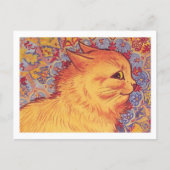 Illustratie kat profiel Louis Wain Briefkaart (Voorkant)