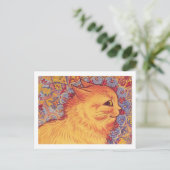 Illustratie kat profiel Louis Wain Briefkaart (Staand voorkant)