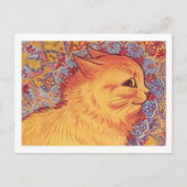 Illustratie kat profiel Louis Wain Briefkaart (Voorkant)