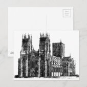 Illustratie kathedraal briefkaart (Voorkant / Achterkant)