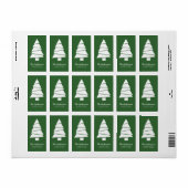 Illustratie kerstbomen Retouradres labels (Full Sheet)