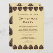  Illustratie Kerstboompatroon, Bruin Kaart (Voorkant / Achterkant)