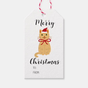 Illustratie kerstcadeautje met kerstcadeau schilde cadeaulabel