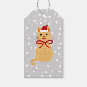 Illustratie kerstcadeautje met kerstcadeau schilde cadeaulabel