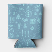 Illustratie kerstdoodle tekening voor verkuilen | blikjeskoeler (Voorkant)