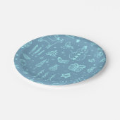 Illustratie kerstdoodle tekening voor verkuilen | papieren bordje (Gekanteld)