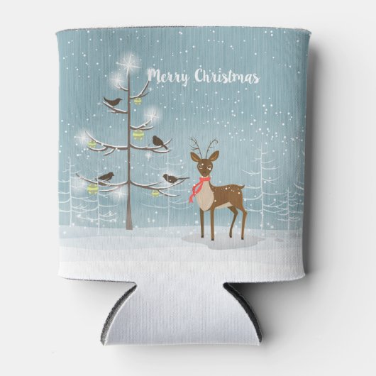 Illustratie kerstfeestdag blikjeskoeler (Voorkant)