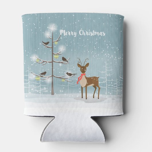 Illustratie kerstfeestdag blikjeskoeler (Achterkant)