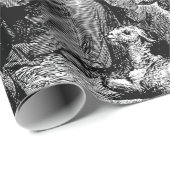 Illustratie kerstfeestscène cadeaupapier (Rol Hoek)