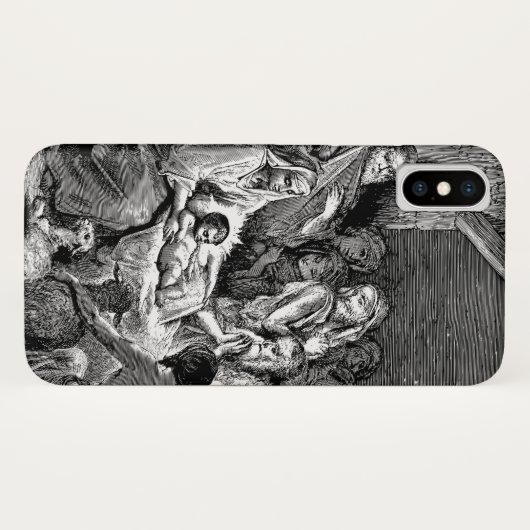 Illustratie kerstfeestscène Case-Mate iPhone case (Achterkant (horizontaal))