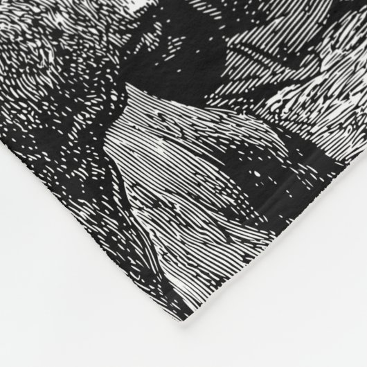 Illustratie kerstfeestscène fleece deken (Hoek)