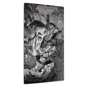 Illustratie kerstfeestscène klembord (Rechts)