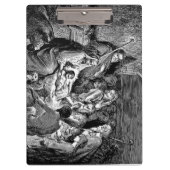 Illustratie kerstfeestscène klembord (Voorkant)