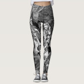 Illustratie kerstfeestscène leggings (Voorkant)
