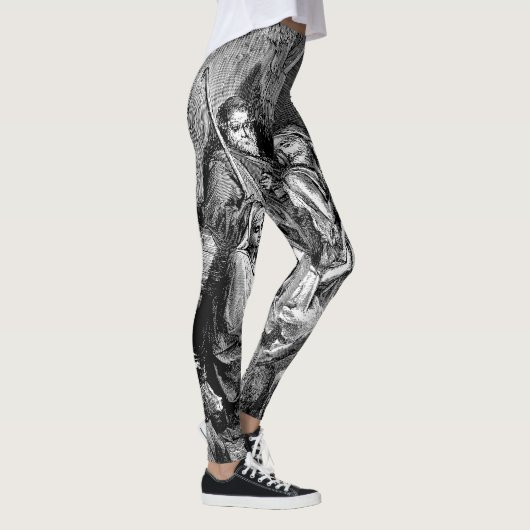 Illustratie kerstfeestscène leggings (Rechts)