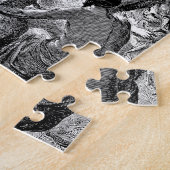 Illustratie kerstfeestscène legpuzzel (Zijkant)