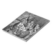 Illustratie kerstfeestscène notitieblok (Linkerzijde)