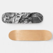 Illustratie kerstfeestscène persoonlijk skateboard (Horizontaal)
