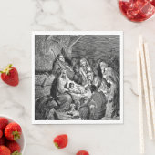 Illustratie kerstfeestscène servet (Insitu)