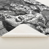 Illustratie kerstfeestscène sherpa deken (3/4)