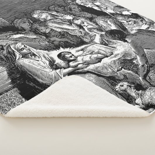 Illustratie kerstfeestscène sherpa deken (3/4)