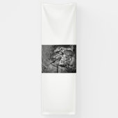 Illustratie kerstfeestscène spandoek (Verticaal)