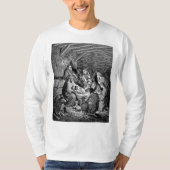 Illustratie kerstfeestscène t-shirt (Voorkant)