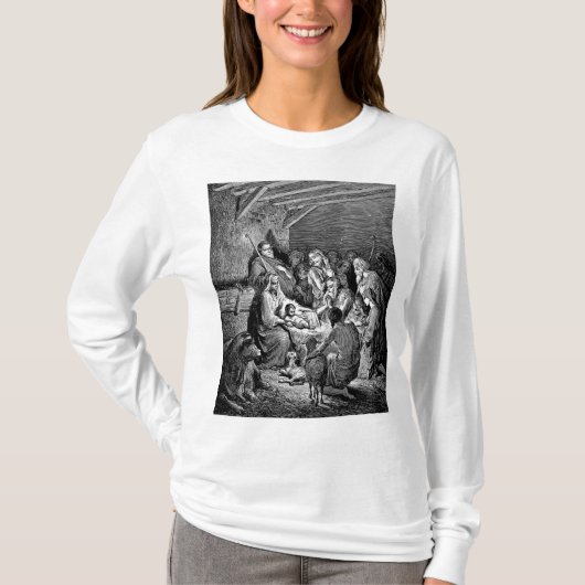 Illustratie kerstfeestscène t-shirt (Voorkant)