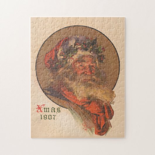 Illustratie kerstman (1907) legpuzzel (Verticaal)