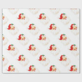 Illustratie  kerstman cadeaupapier (Vlak)