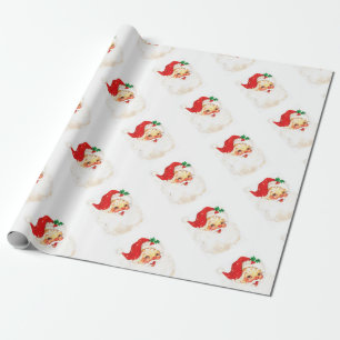 Illustratie  kerstman cadeaupapier