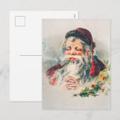 Illustratie  kerstman feestdagenkaart (Voorkant / Achterkant)