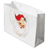 Illustratie  kerstman groot cadeauzakje (Achterkant Gekanteld)