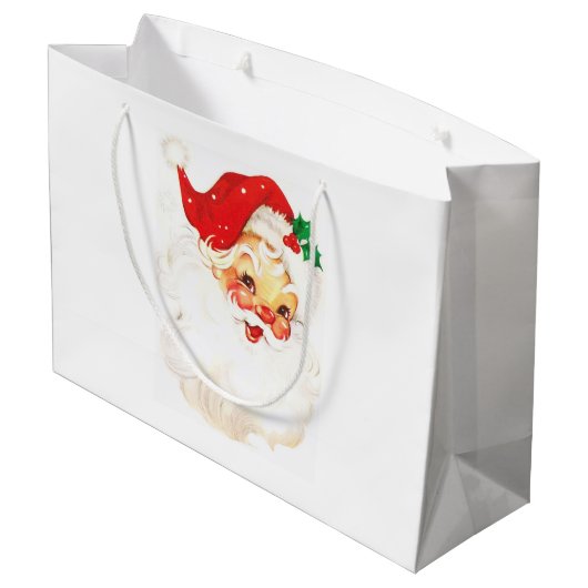 Illustratie kerstman groot cadeauzakje (Achterkant Gekanteld)
