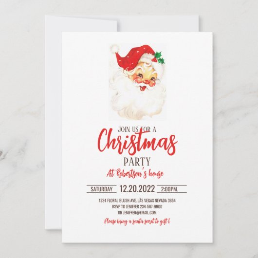 Illustratie kerstman kaart (Voorkant)