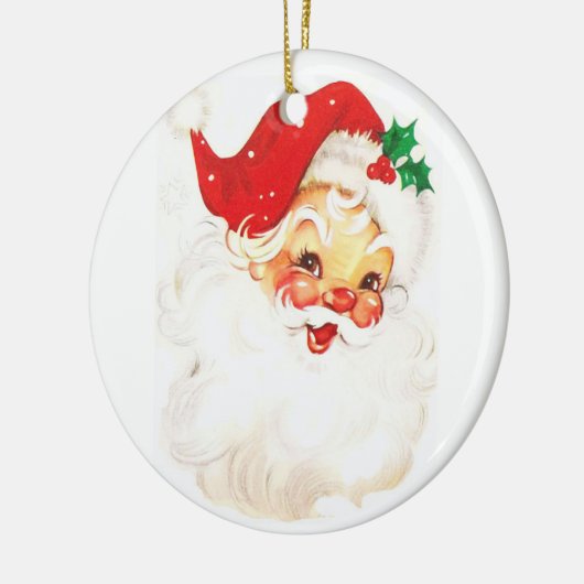 Illustratie  kerstman keramisch ornament (Links)