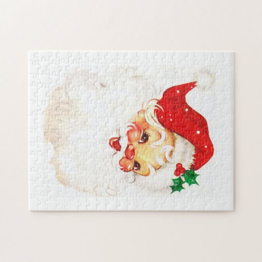 Illustratie  kerstman legpuzzel (Horizontaal)