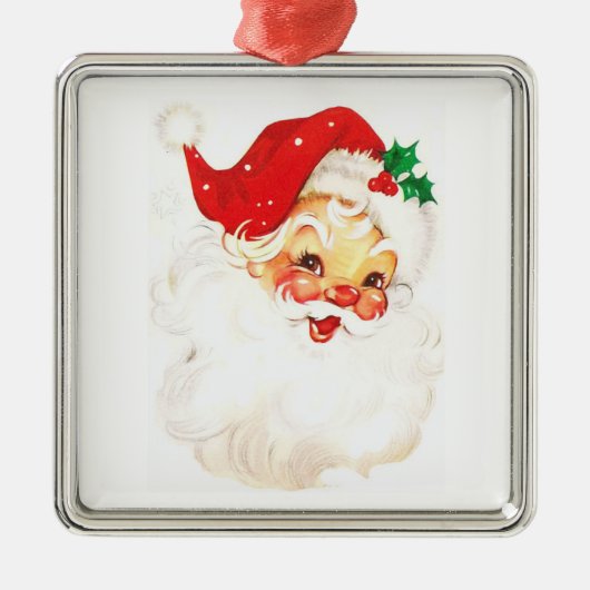 Illustratie  kerstman metalen ornament (Voorkant)