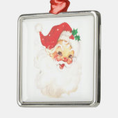 Illustratie  kerstman metalen ornament (Links)