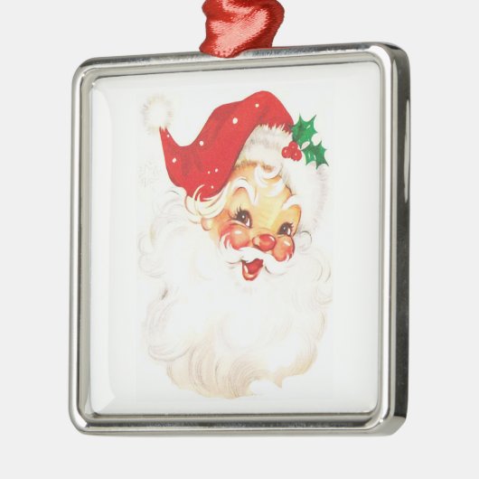 Illustratie  kerstman metalen ornament (Links)