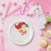 Illustratie  kerstman papieren bordje (Feest)