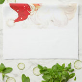 Illustratie  kerstman theedoek (Gevouwen)