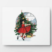  illustratie kerstmeisje fotoplaat (Voorkant)