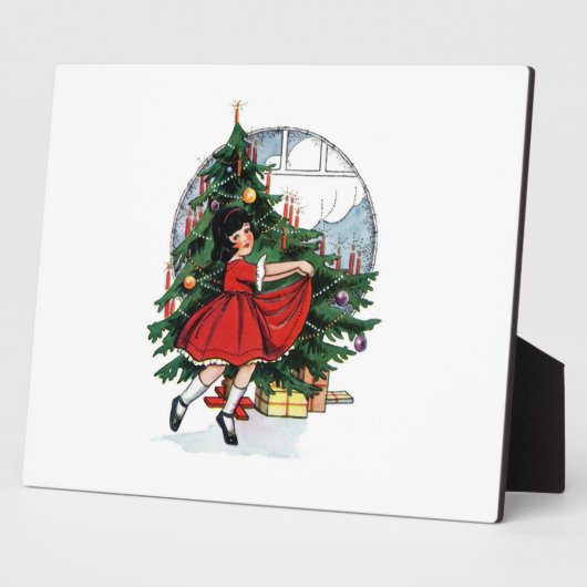  illustratie kerstmeisje fotoplaat (Zijkant)