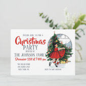  illustratie kerstmeisje kaart (Staand voorkant)