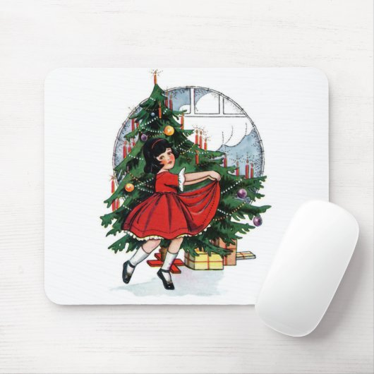  illustratie kerstmeisje muismat (Met muis)