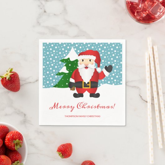 Illustratie kerstmis kerstmis - aangepaste naam servet (Insitu)