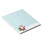 Illustratie Kerstmis met de klapkerstkerstman Notitieblok (Schuin)