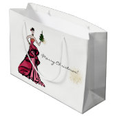 Illustratie kerstMode met boom Groot Cadeauzakje (Achterkant Gekanteld)