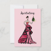 Illustratie kerstMode met boom Kaart (Voorkant)